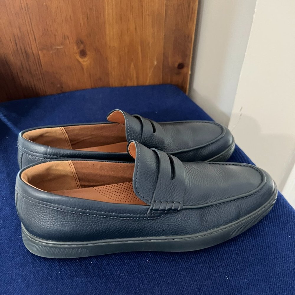 Fitflop Men's Boston Blue Slip-On Penny Leather Loafers.
